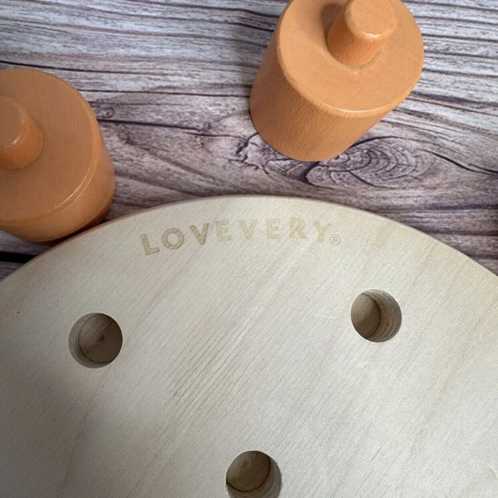 Lovevery Wooden Stacking Pegboard Toy‎